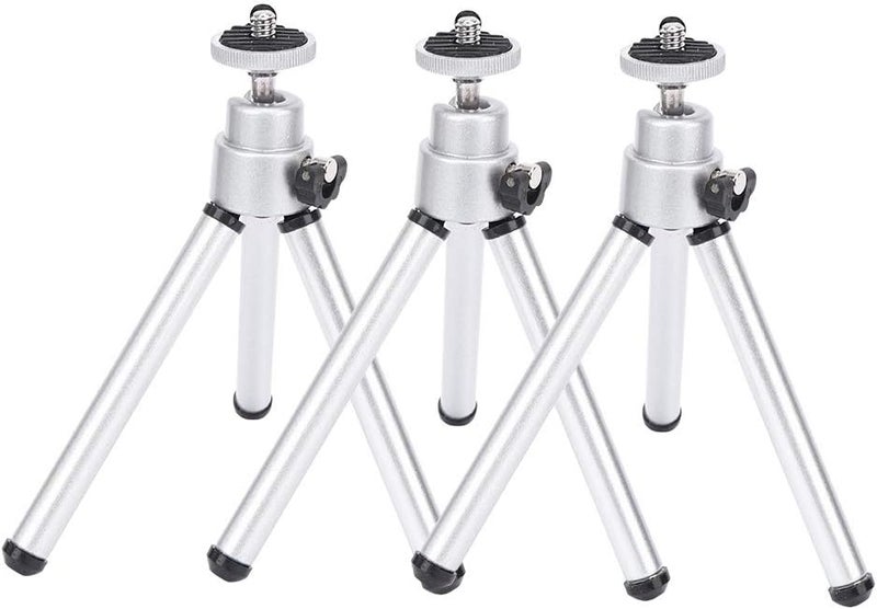 plplaaoo 3PCS Mini Telescope Tripod,Universal Foldable Aluminium Alloy Stoving Varnish Mini Antishake Telescopic Tripod,Portable Mini Antishake Telescopic Tripod Stand for Outdoor Travel - Image 1
